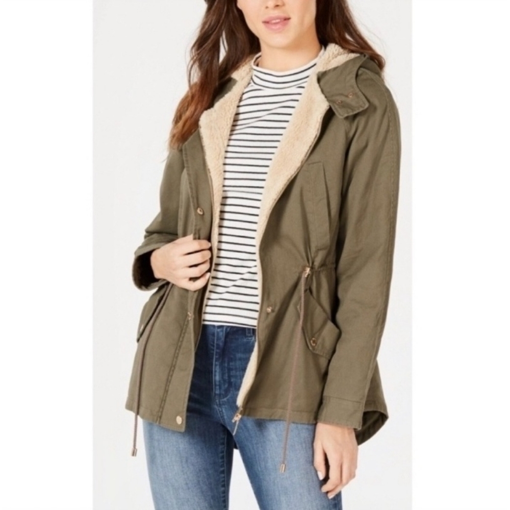 Collectionb Olive Anorak Hooded Jacket NWOT | Medium